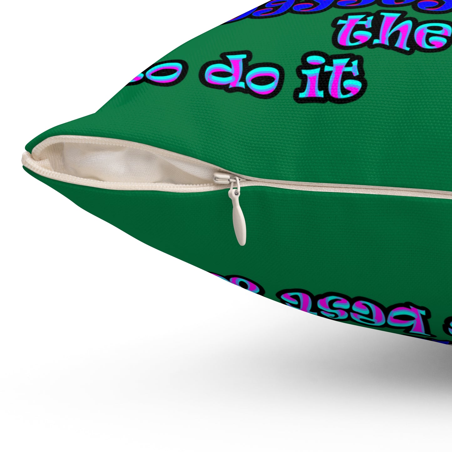 doggystyle - Spun Polyester Square Pillow - (dark green)