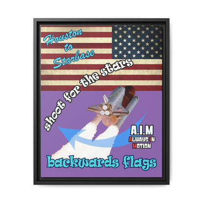shoot for the stars - framed canvas art (light purple)