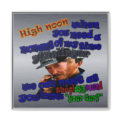 high noon - framed canvas art (brushed nickel)