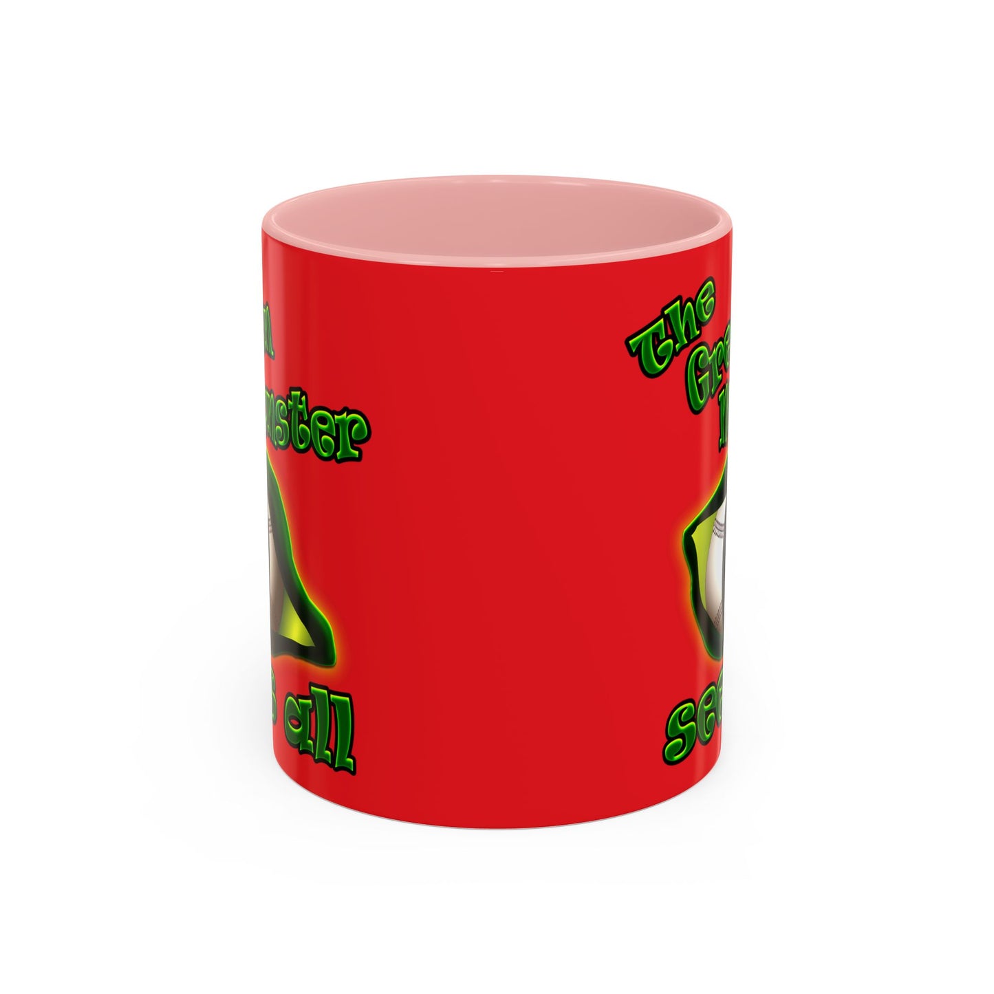 green monster - Accent Mug (red)