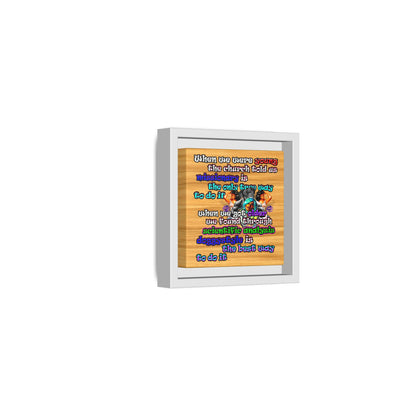 doggystyle - framed canvas art (butterscotch wood finish)