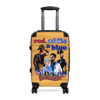 rw&b lives matter - Suitcase (butterscotch wood finish)