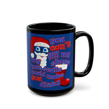 santa's shoes - Black Mug (dark blue)