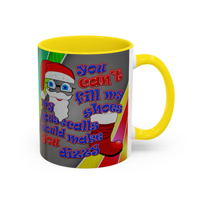 santa's shoes - Accent Mug (rainbow split)