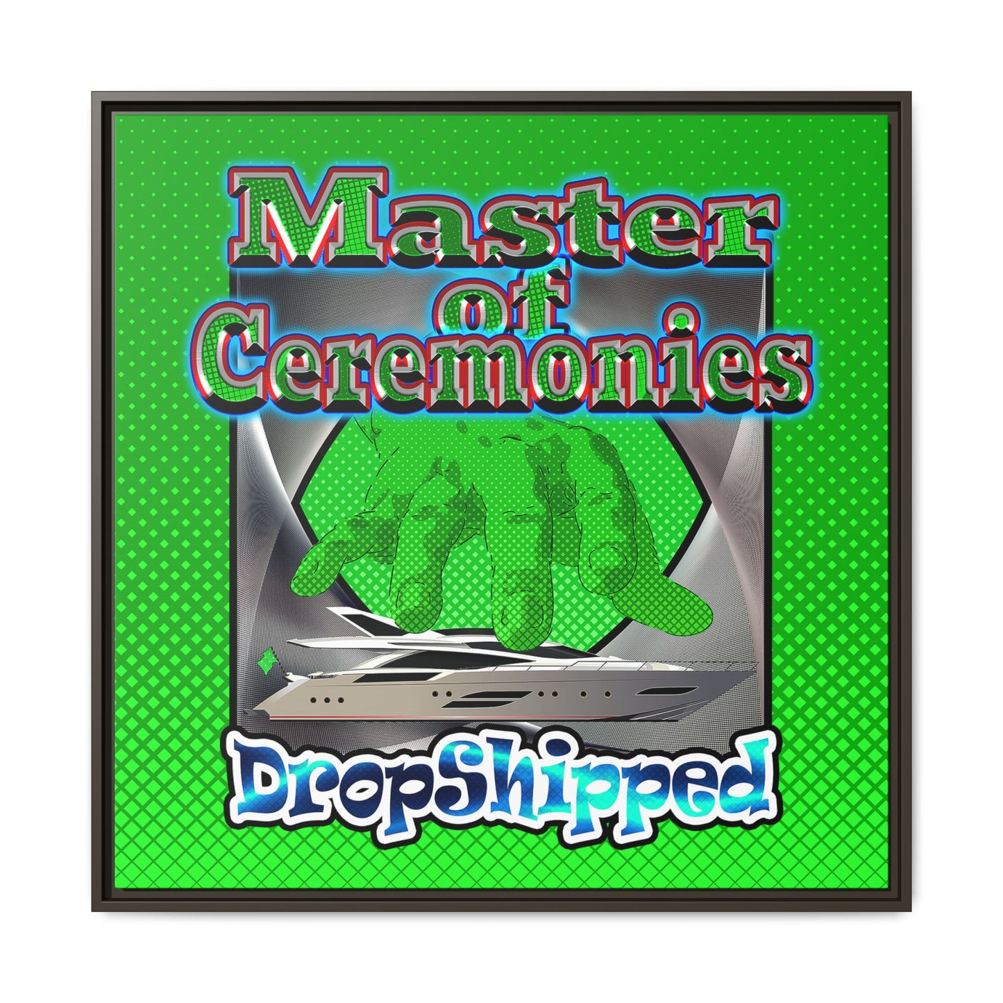 logo - framed canvas art (logo green)