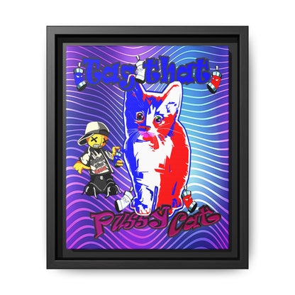 tag that - framed canvas art (purple wave)