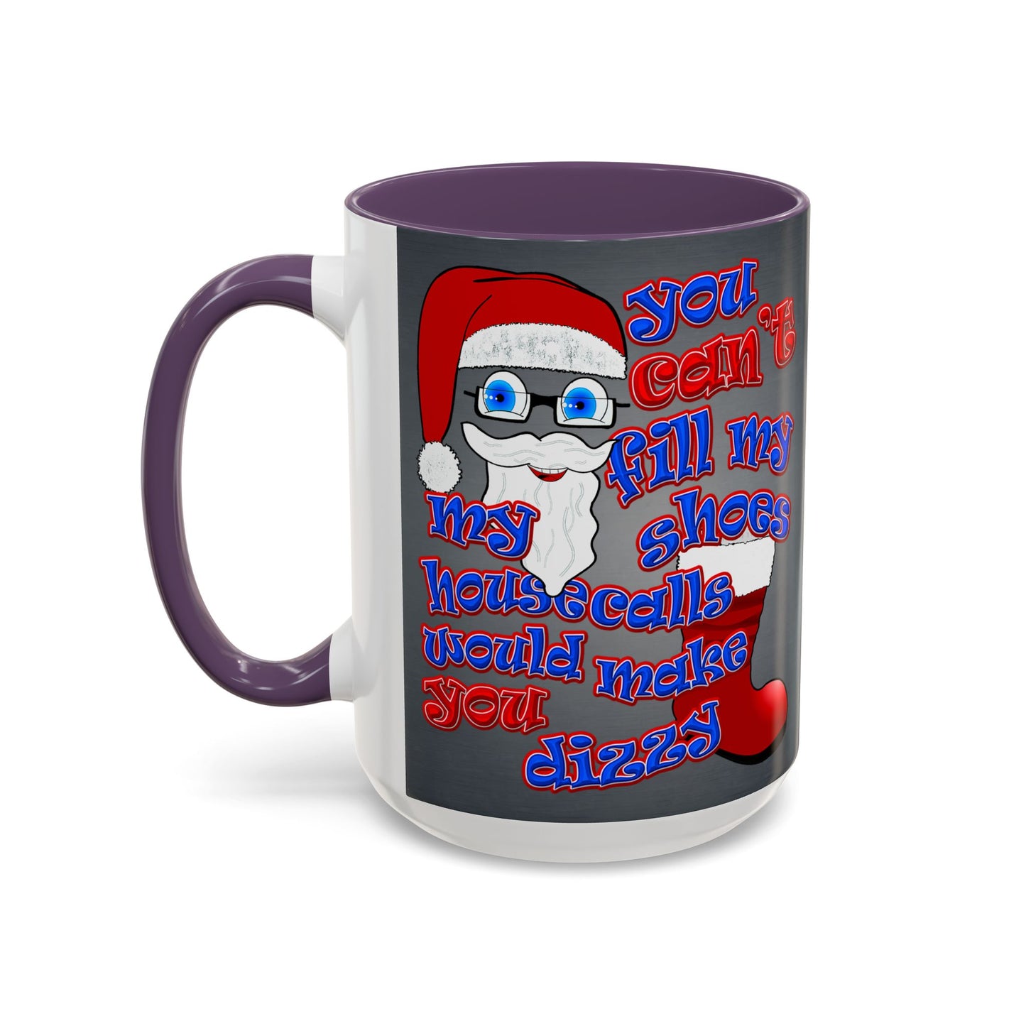 santa's shoes - Accent Mug (grey-light grey)