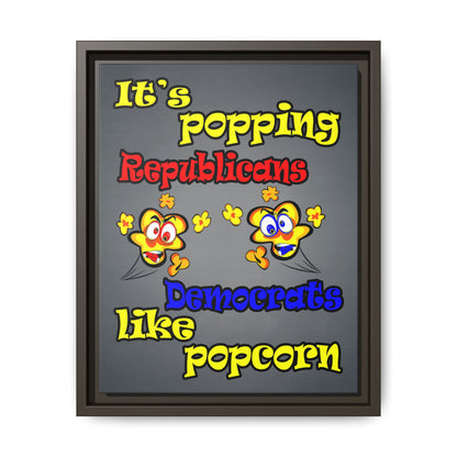 popping like popcorn - framed canvas art (grey-light grey)