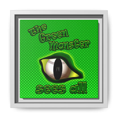 green monster - framed canvas art (logo green)