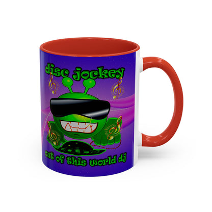 disc jockey - Accent Mug (purple-pink wave)