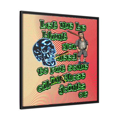 og - framed canvas art (yellow-orange wave)