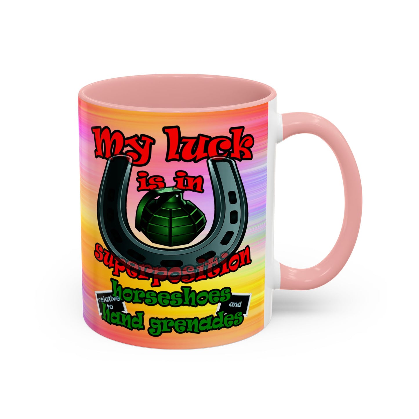 my luck - Accent Mug (color blur)