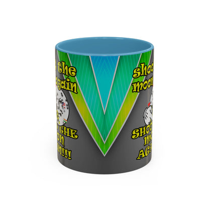 shoot the moon again - Accent Mug (rainbow split)