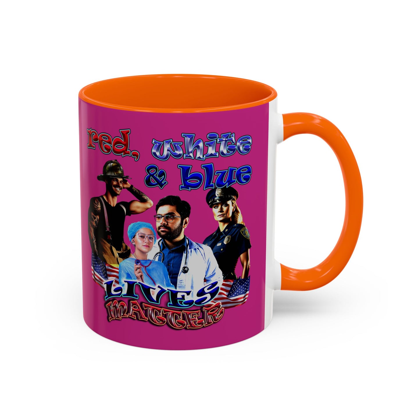rw&b lives matter - Accent Mug (pink)