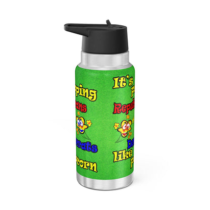 popping like popcorn - Gator Tumbler, 32oz  (green turf)