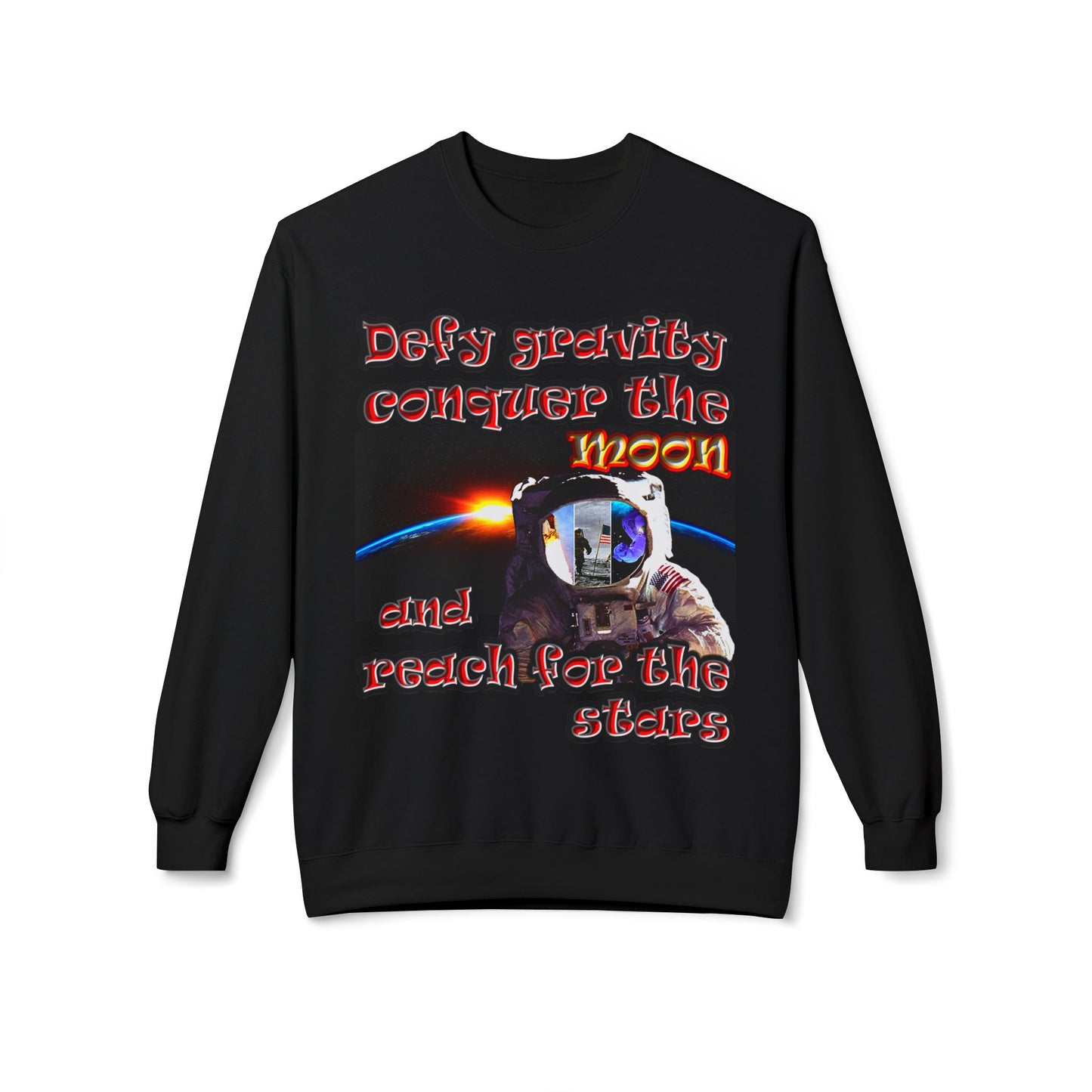 defy conquer reach - Unisex Midweight Softstyle Fleece Crewneck Sweatshirt