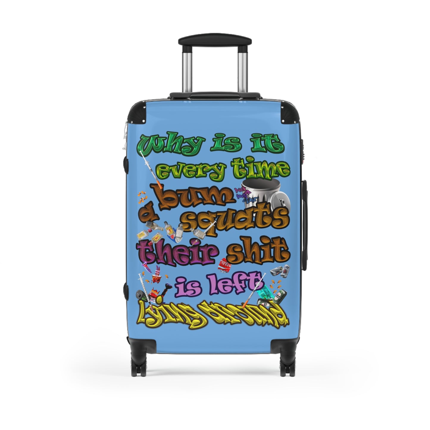 the bum's shit - Suitcase (light blue)