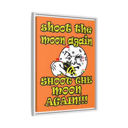 shoot the moon again - framed canvas art (crusta)