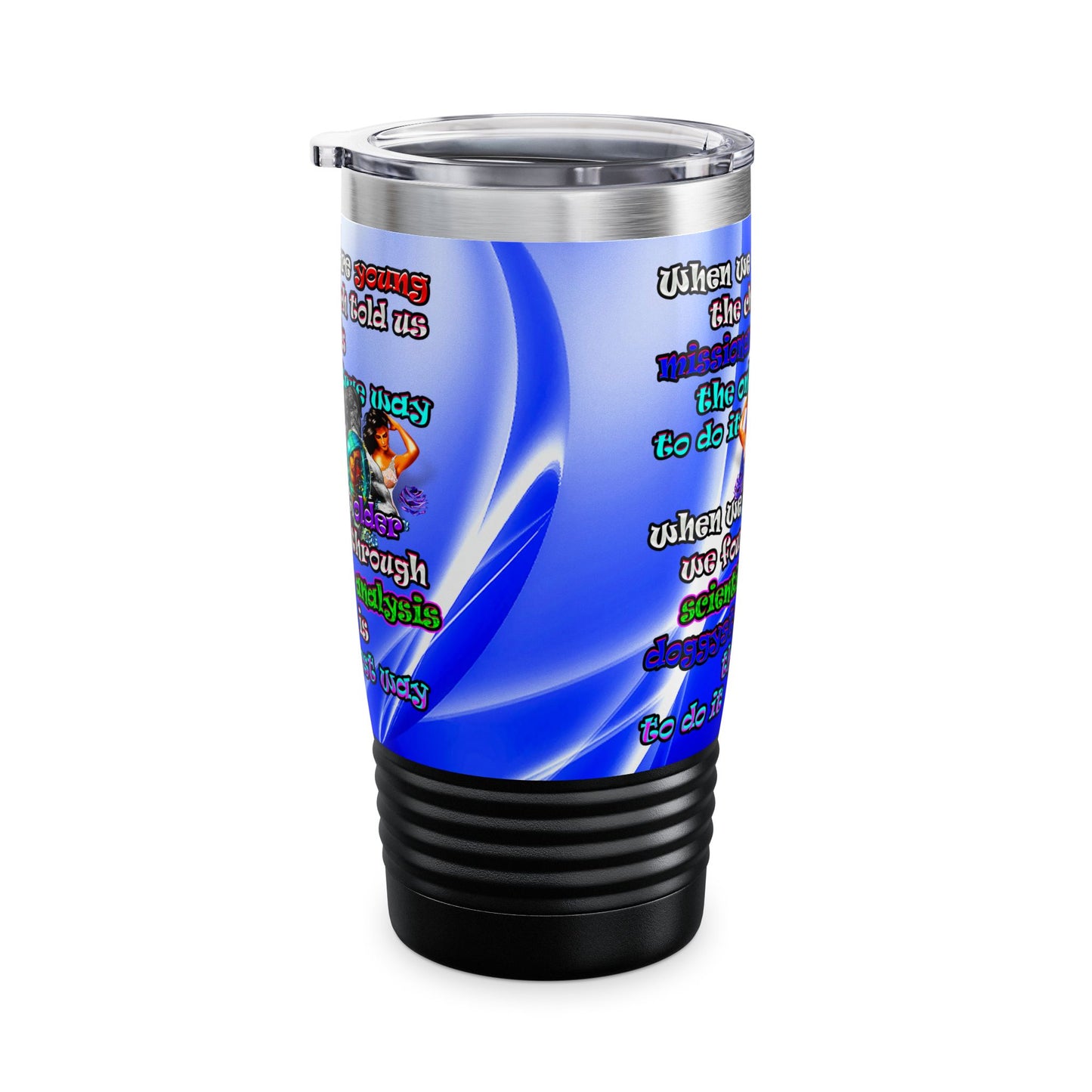 doggystyle - Ringneck Tumbler, 20oz (blue-white wave)