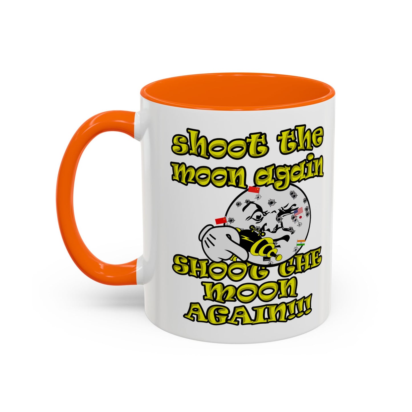 shoot the moon again - Accent Mug (white)