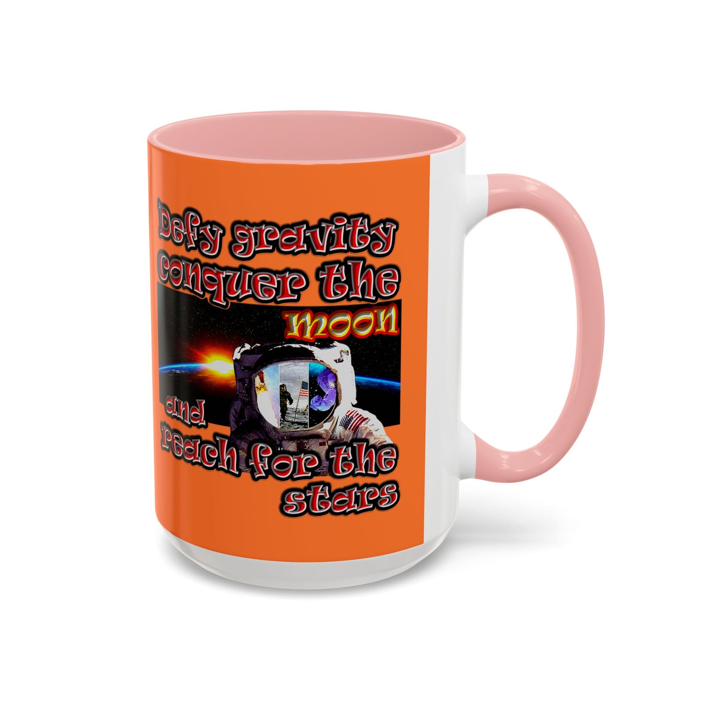 defy conquer reach - Accent Mug (crusta)