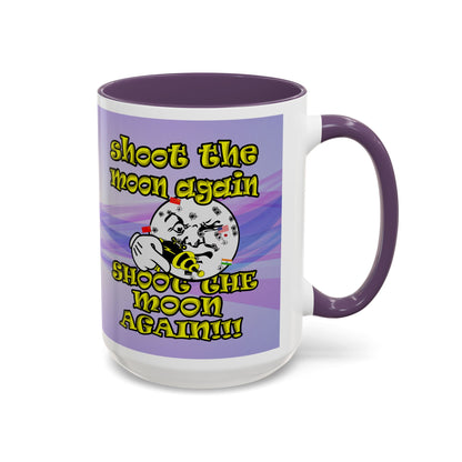 shoot the moon again - Accent Mug (light blue-pink wave)