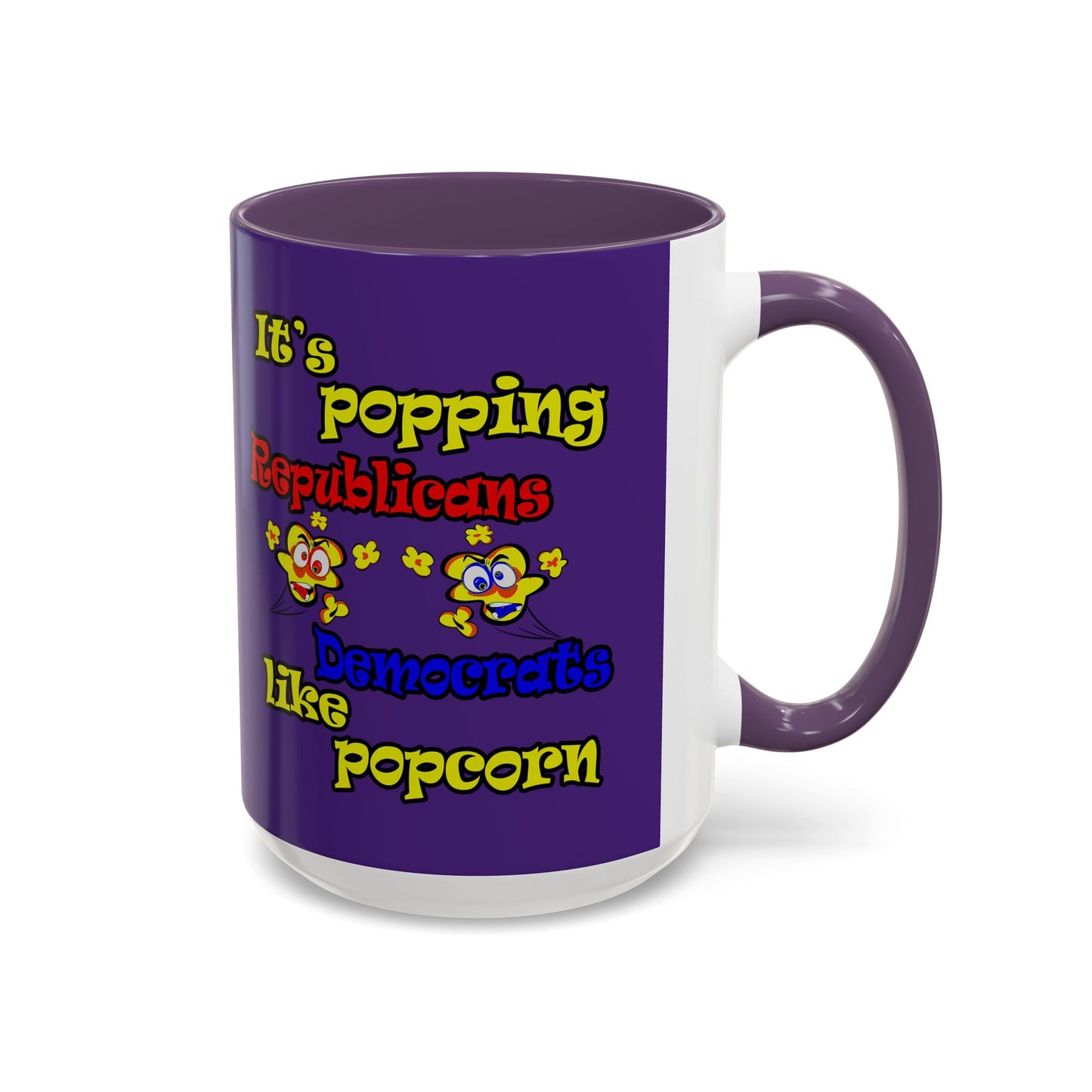 popping like popcorn - Accent Mug (purple)