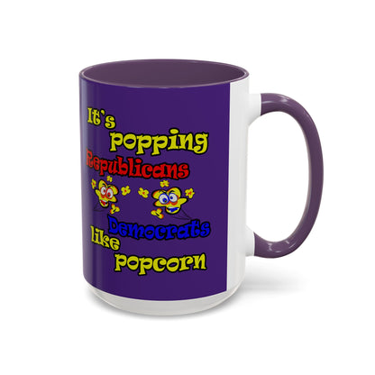popping like popcorn - Accent Mug (purple)