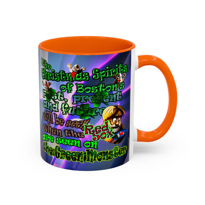 christmas spirits of boston - Accent Mug (grey-pink wave)
