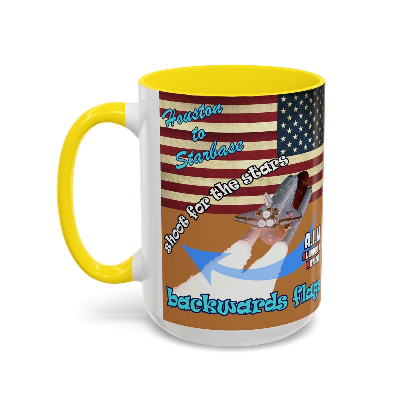 shoot for the stars - Accent Mug (light brown)