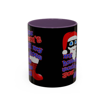 santa's shoes - Accent Mug (black)