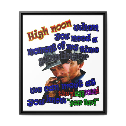high noon - framed canvas art (white)