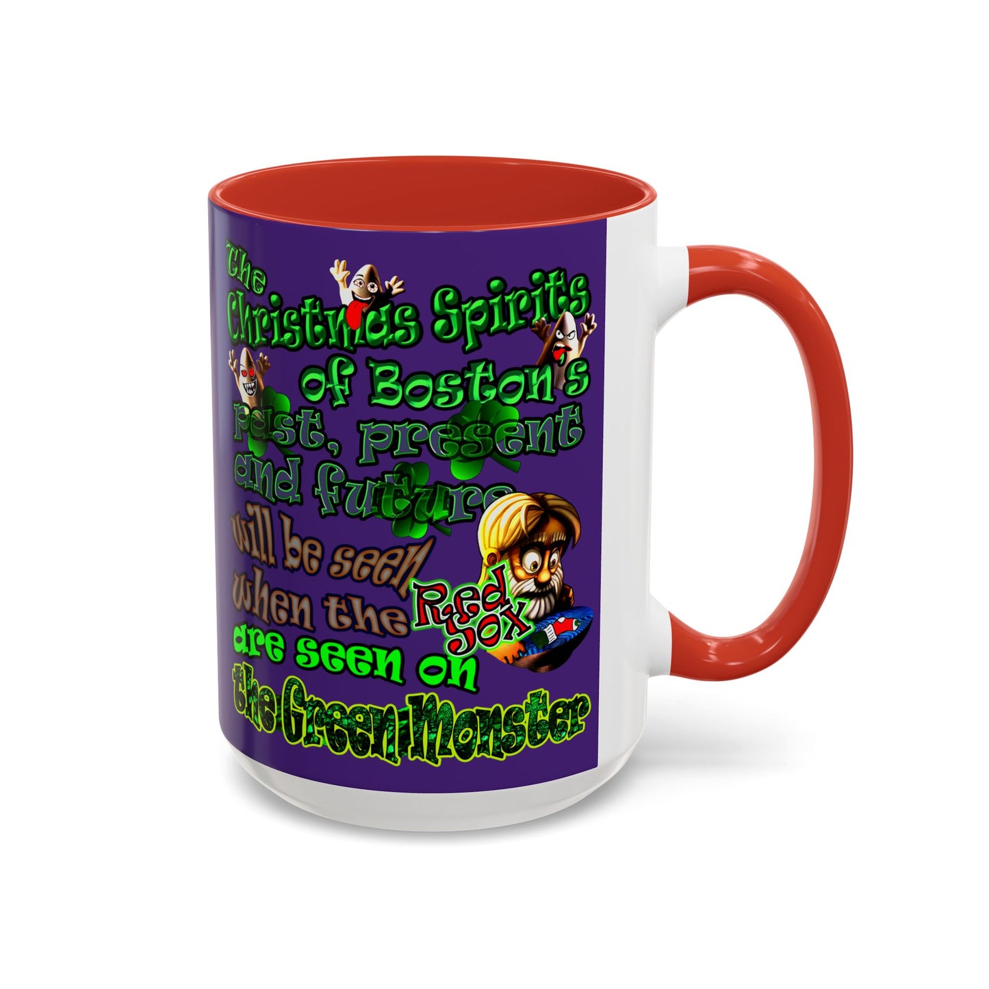 christmas spirits of boston - Accent Mug (purple)