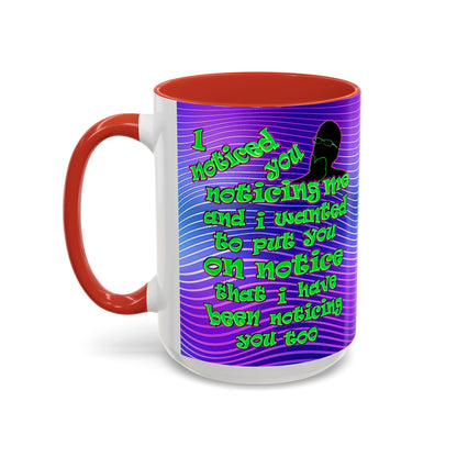 noticed you noticing - Accent Mug (purple wave)