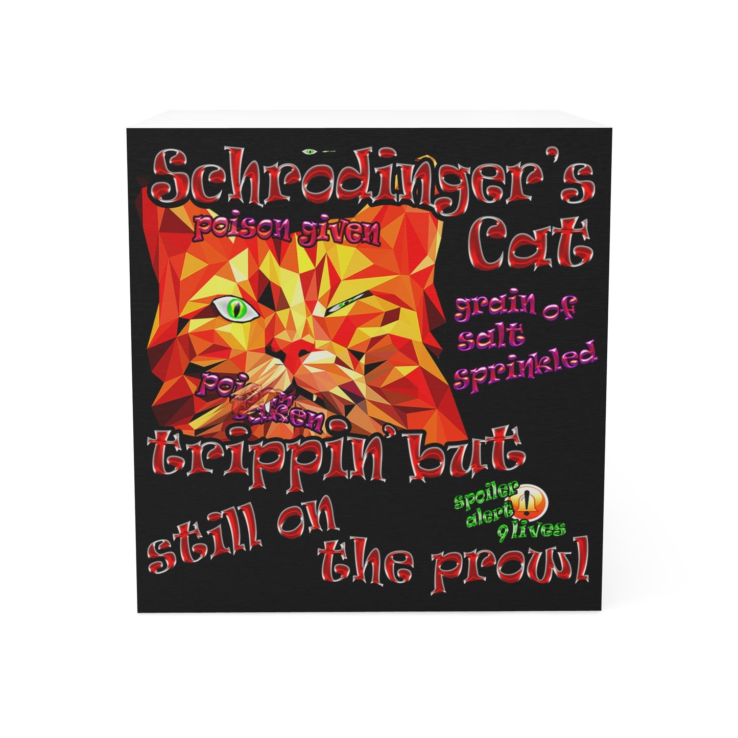 schrodinger's cat - note cube (black)