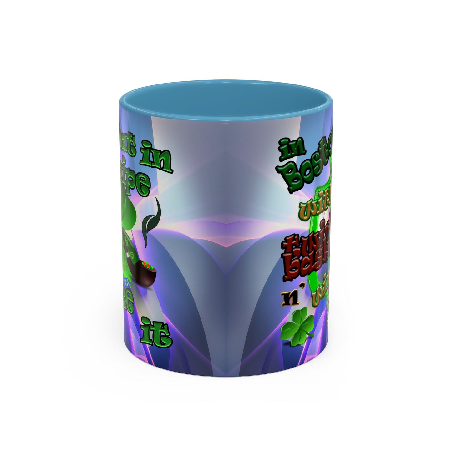 celtics logo - Accent Mug (grey-pink wave)