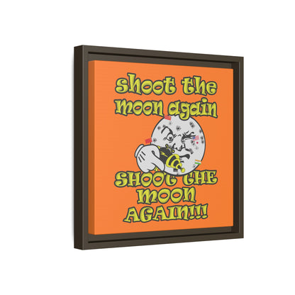 shoot the moon again - framed canvas art (crusta)