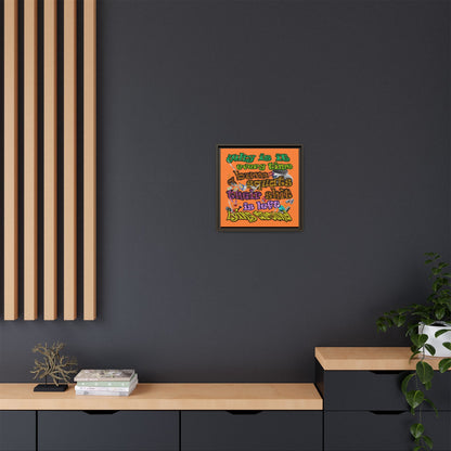the bum's shit - framed canvas art (crusta)