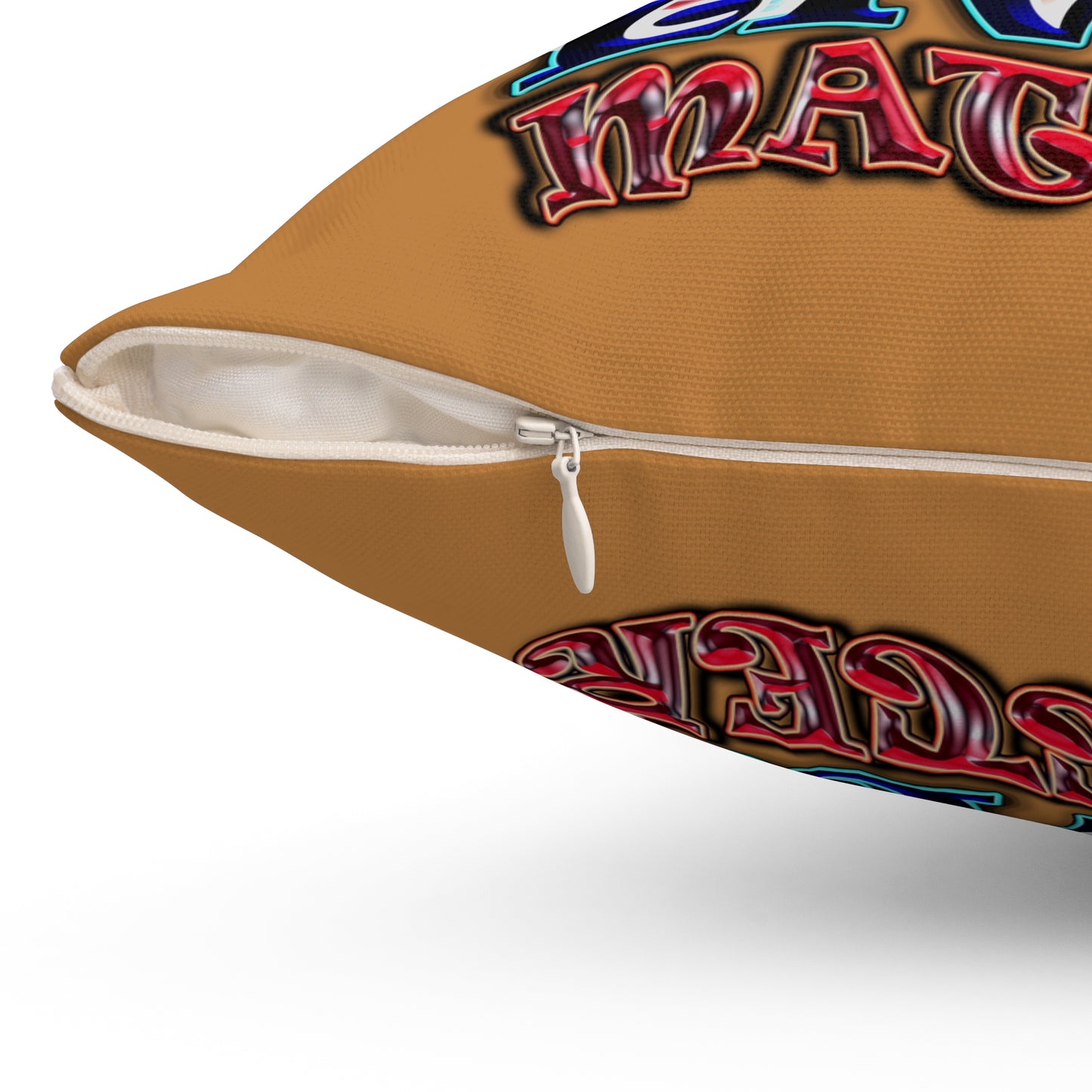 rw&b lives matter - Spun Polyester Square Pillow - (light brown)