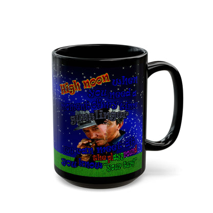 high noon - Black Mug ('snoops' background)