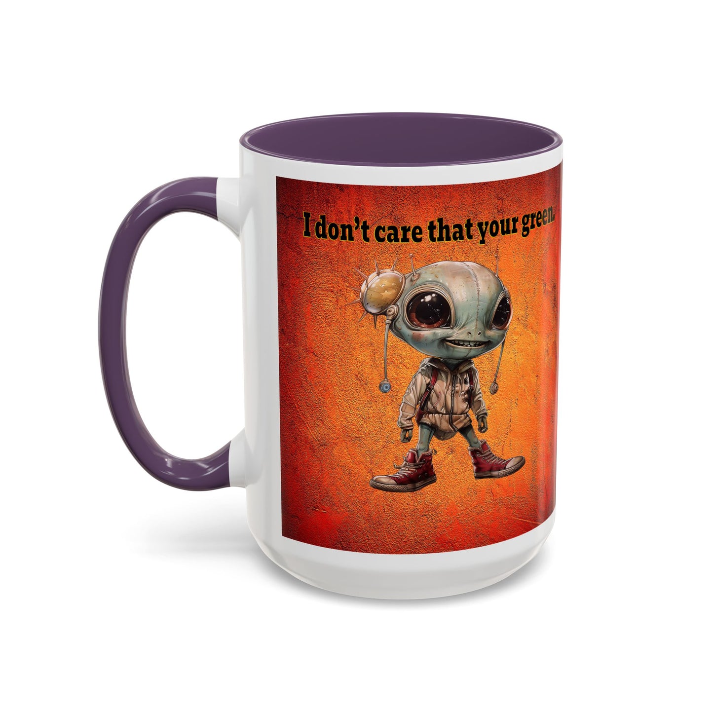 I don't care that your grey - Accent Mug (burnt orange)