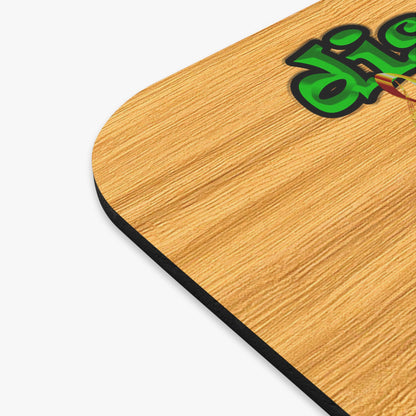 disc jockey - Mouse Pad (Rectangle) (butterscotch wood finish)