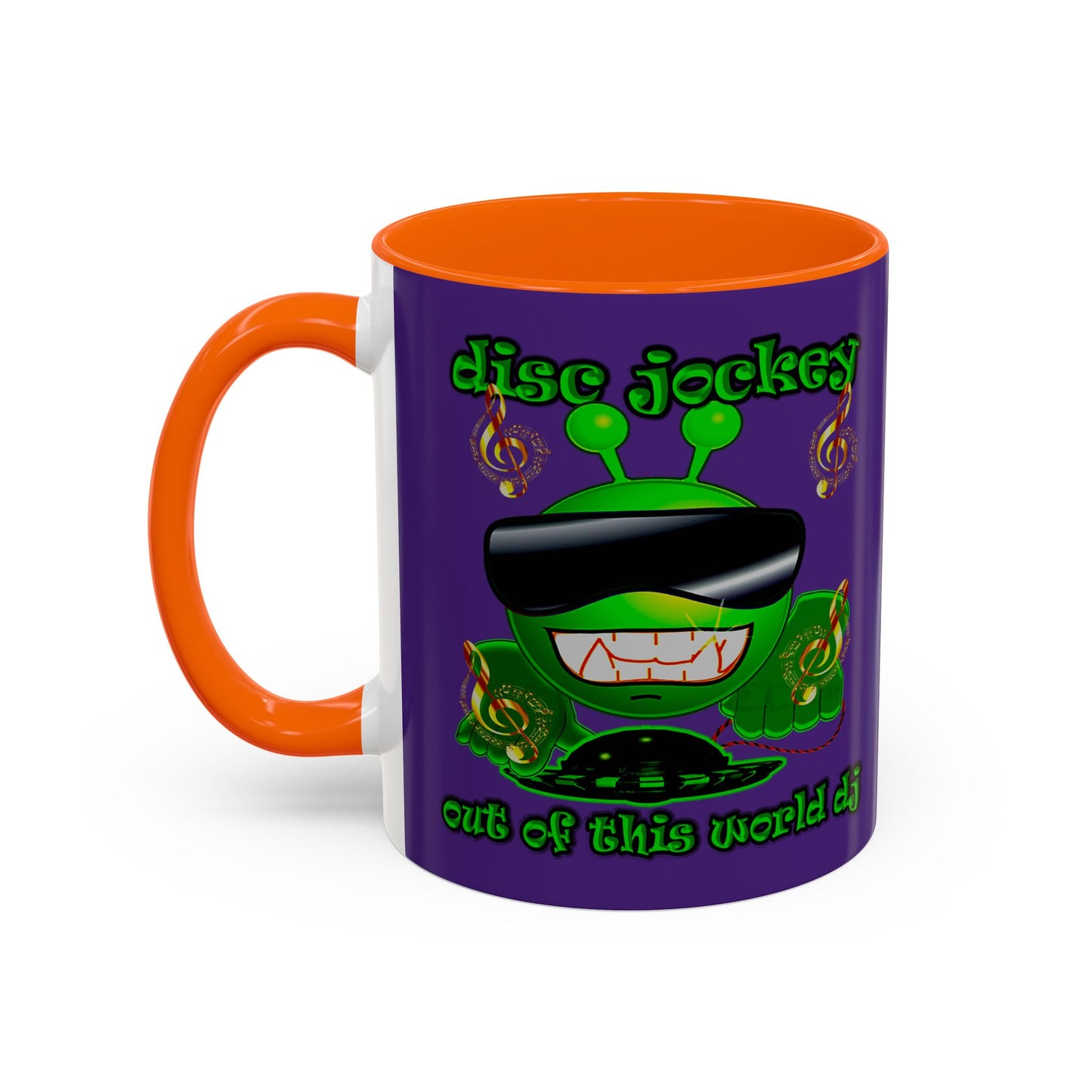disc jockey - Accent Mug (purple)