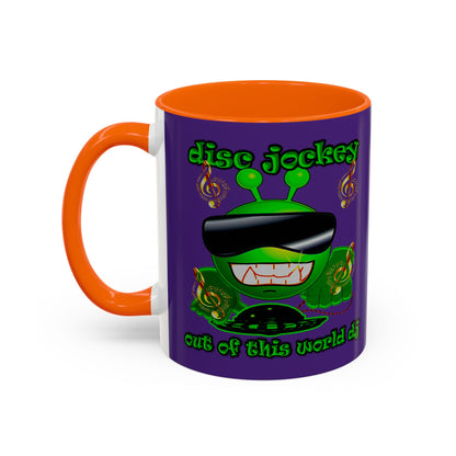 disc jockey - Accent Mug (purple)