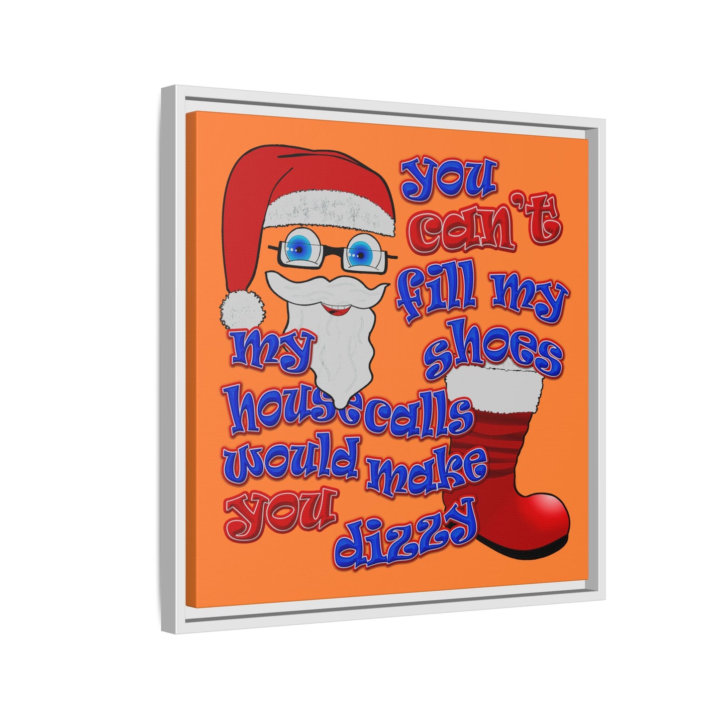 santa's shoes - framed canvas art (crusta)