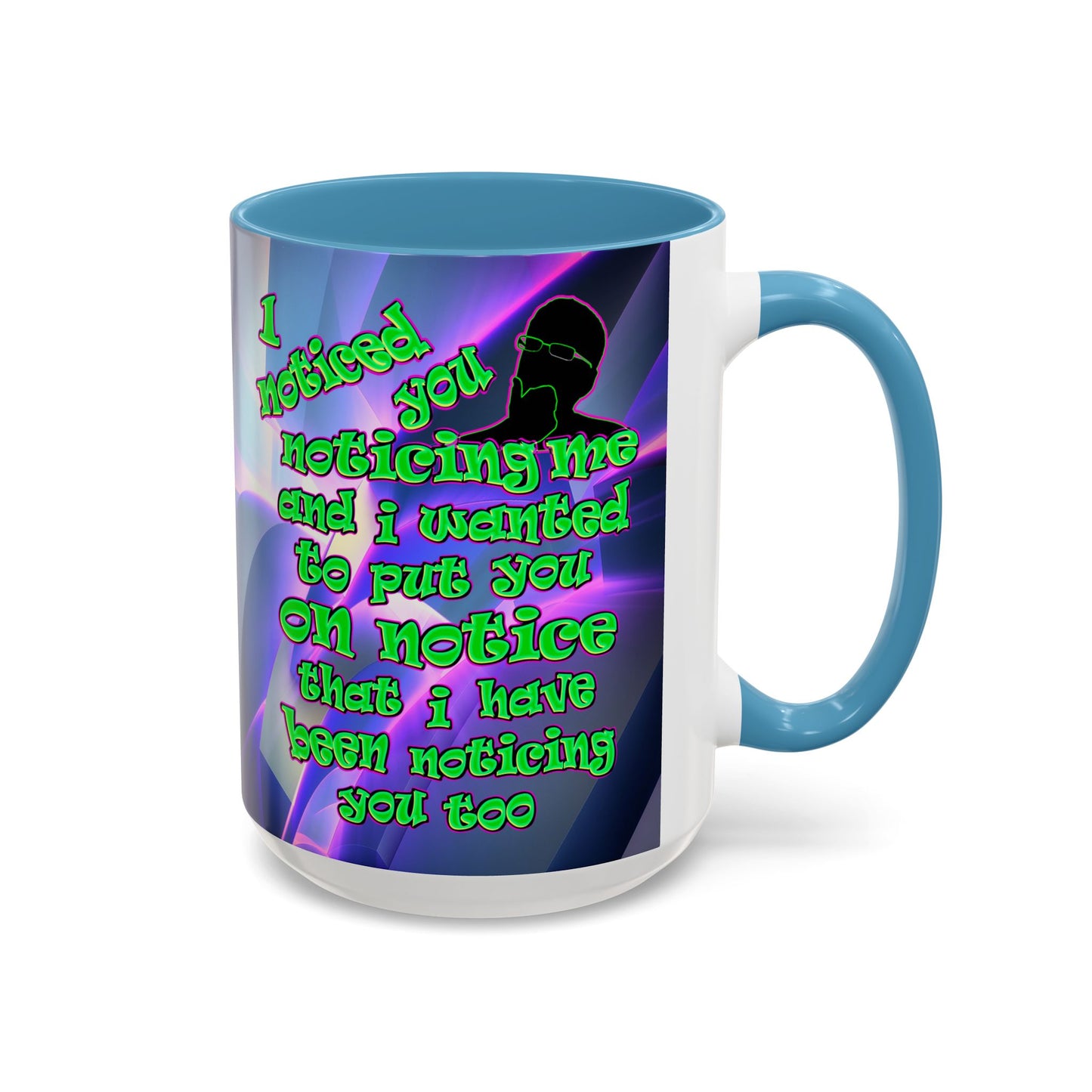 noticed you noticing - Accent Mug (grey-pink wave)