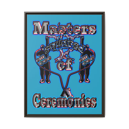 em cee squared - framed canvas art (turquoise)