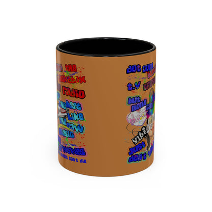 drop the beat - Accent Mug (light brown)