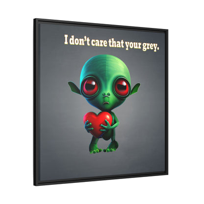 I don't care that your grey - framed canvas art (grey-light grey)