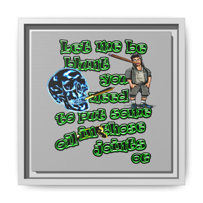 og - framed canvas art (light grey)
